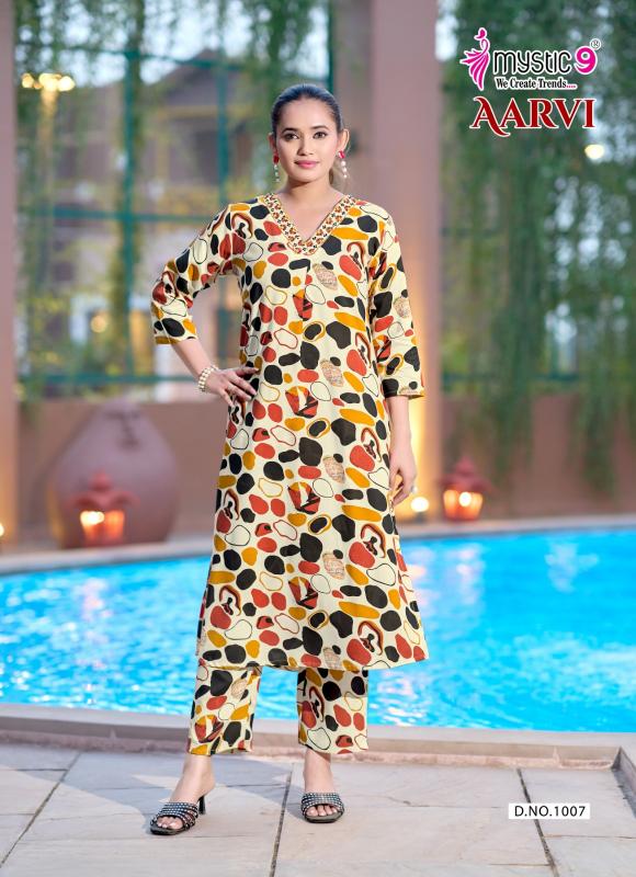 Mystic 9 Aarvi vol 1 catalog co ord set wholesaler in mumbai
