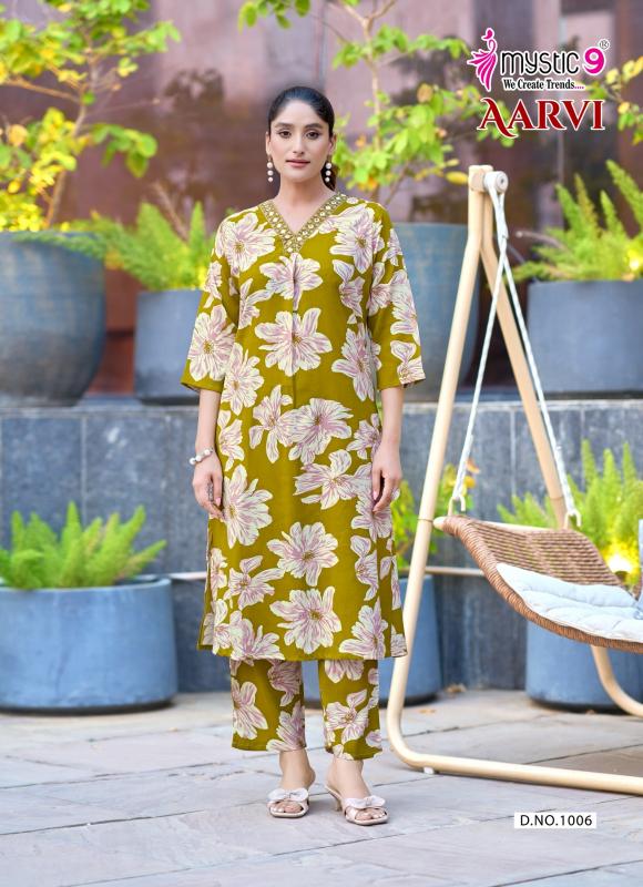 Mystic 9 Aarvi vol 1 catalog co ord set wholesaler in mumbai