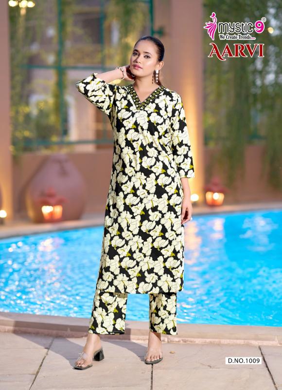 Mystic 9 Aarvi vol 1 catalog co ord set wholesaler in mumbai