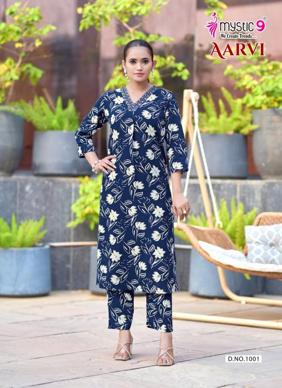 Mystic 9 Aarvi vol 1 catalog co ord set wholesaler in mumbai