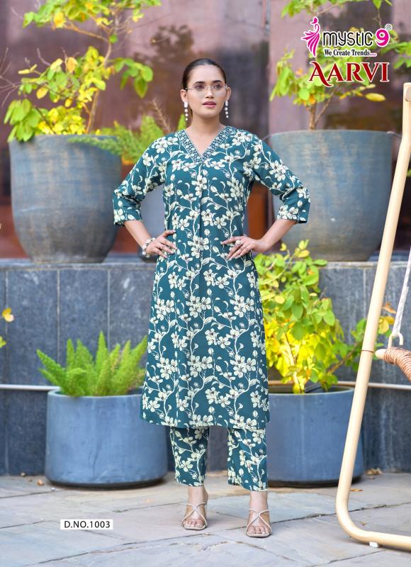 Mystic 9 Aarvi vol 1 catalog co ord set wholesaler in mumbai
