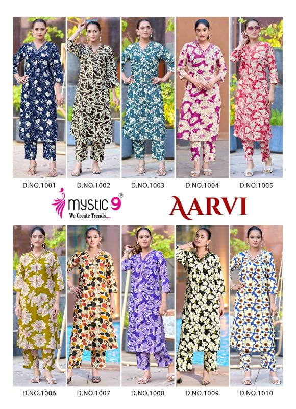 Mystic 9 Aarvi vol 1 catalog co ord set wholesaler in mumbai
