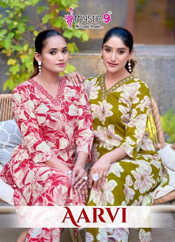 Mystic 9 Aarvi vol 1 catalog co ord set wholesaler in mumbai