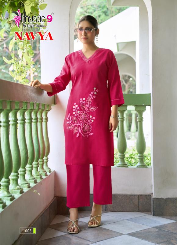 Mystic 9 Navya vol 1 catalog co ord dress set