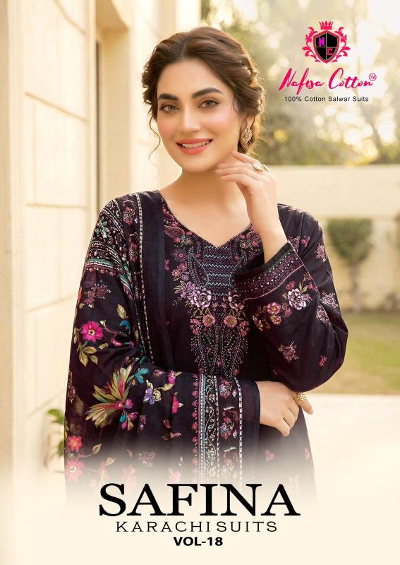 Nafisa Safina Vol-18 – Karachi Dress Material - Wholesale Catalog