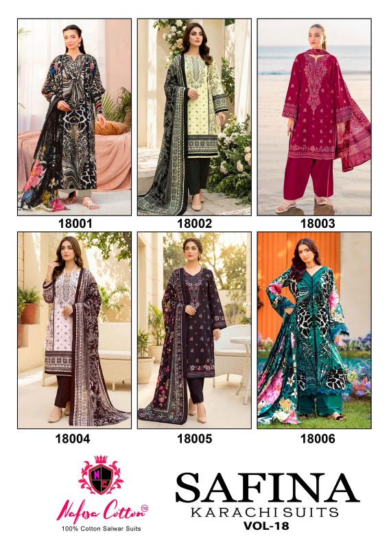 Nafisa Safina Vol-18 – Karachi Dress Material - Wholesale Catalog