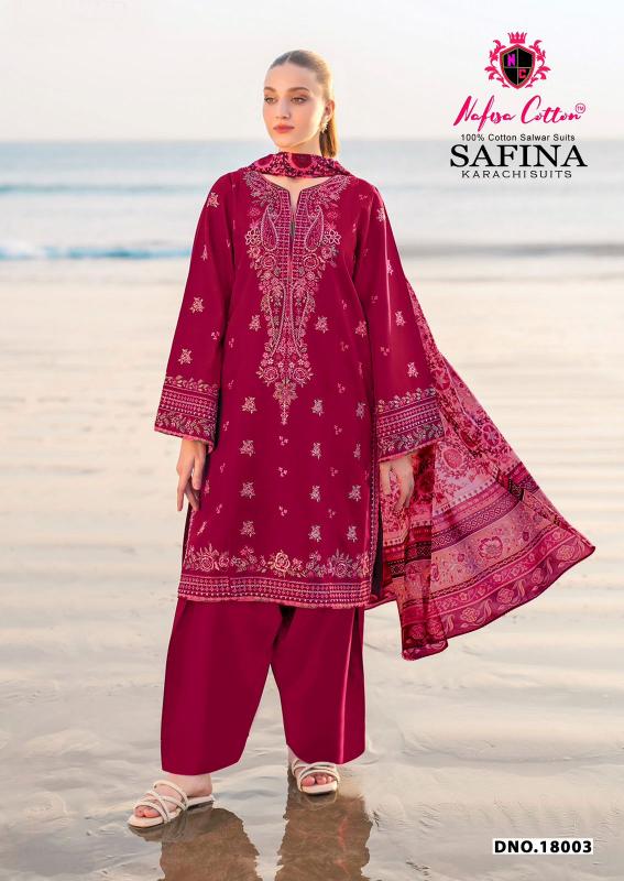 Nafisa Safina Vol-18 – Karachi Dress Material - Wholesale Catalog