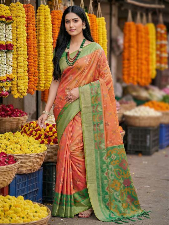 NAVYA SILK VOL 4 by SHREE SHYAM FASHION fancy designer Pochampalli Soft Silk fabric saree wholesale with Fancy latkan