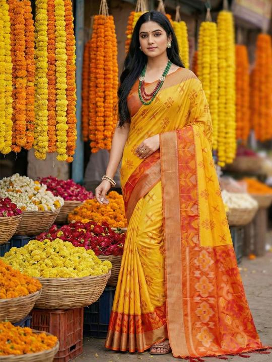 NAVYA SILK VOL 4 by SHREE SHYAM FASHION fancy designer Pochampalli Soft Silk fabric saree wholesale with Fancy latkan