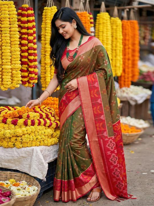 NAVYA SILK VOL 4 by SHREE SHYAM FASHION fancy designer Pochampalli Soft Silk fabric saree wholesale with Fancy latkan