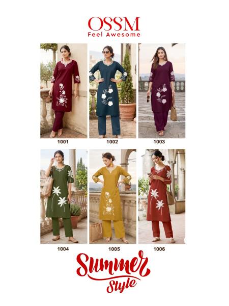 Ossm Summer Style catalog co ord set wholesaler in rate