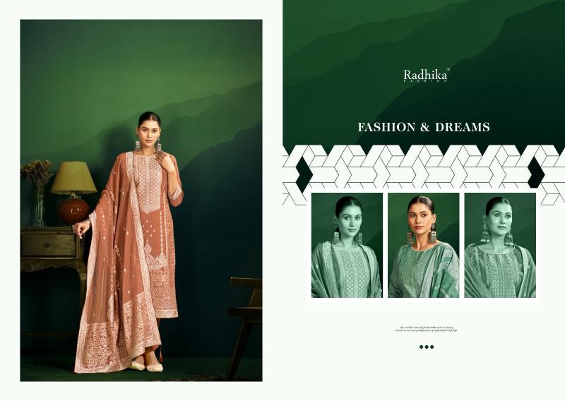 Radhika Azara Banarashi Adah Vol 11 catalog surat dress material shop