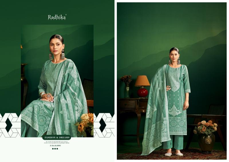 Radhika Azara Banarashi Adah Vol 11 catalog surat dress material shop