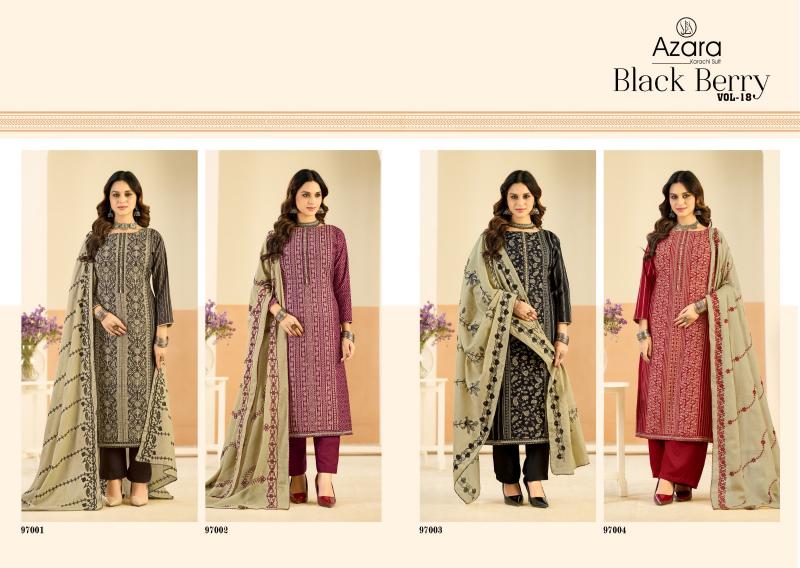 Radhika Azara Black Berry Vol 18 catalog dress material wholesale market surat
