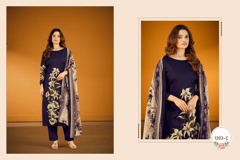 Radhika Azara Kayka D 1203 catalog wholesale dealers for dress materials in surat wats app