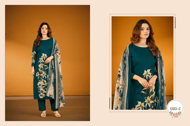 Radhika Azara Kayka D 1203 catalog wholesale dealers for dress materials in surat wats app