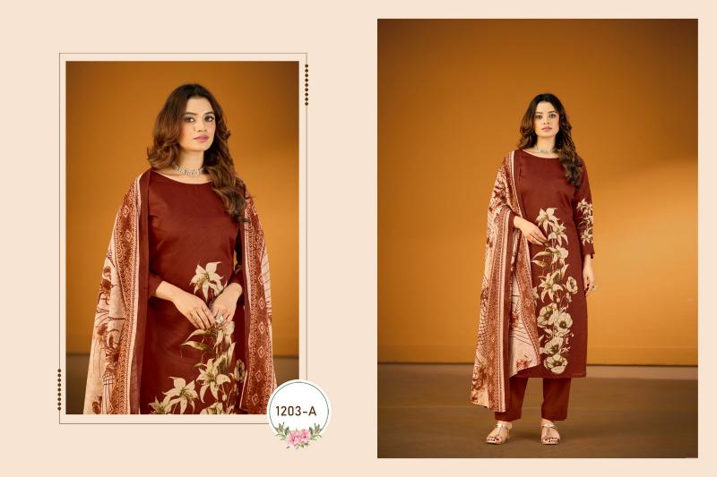 Radhika Azara Kayka D 1203 catalog wholesale dealers for dress materials in surat wats app