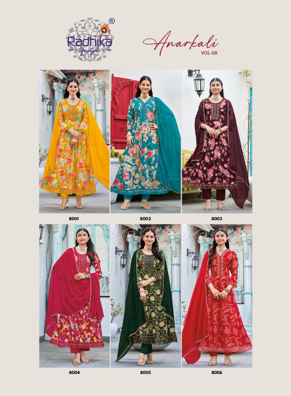 Radhika LifeStyle Anarkali Vol 8 Catalog anarkali kurtis wholesale online