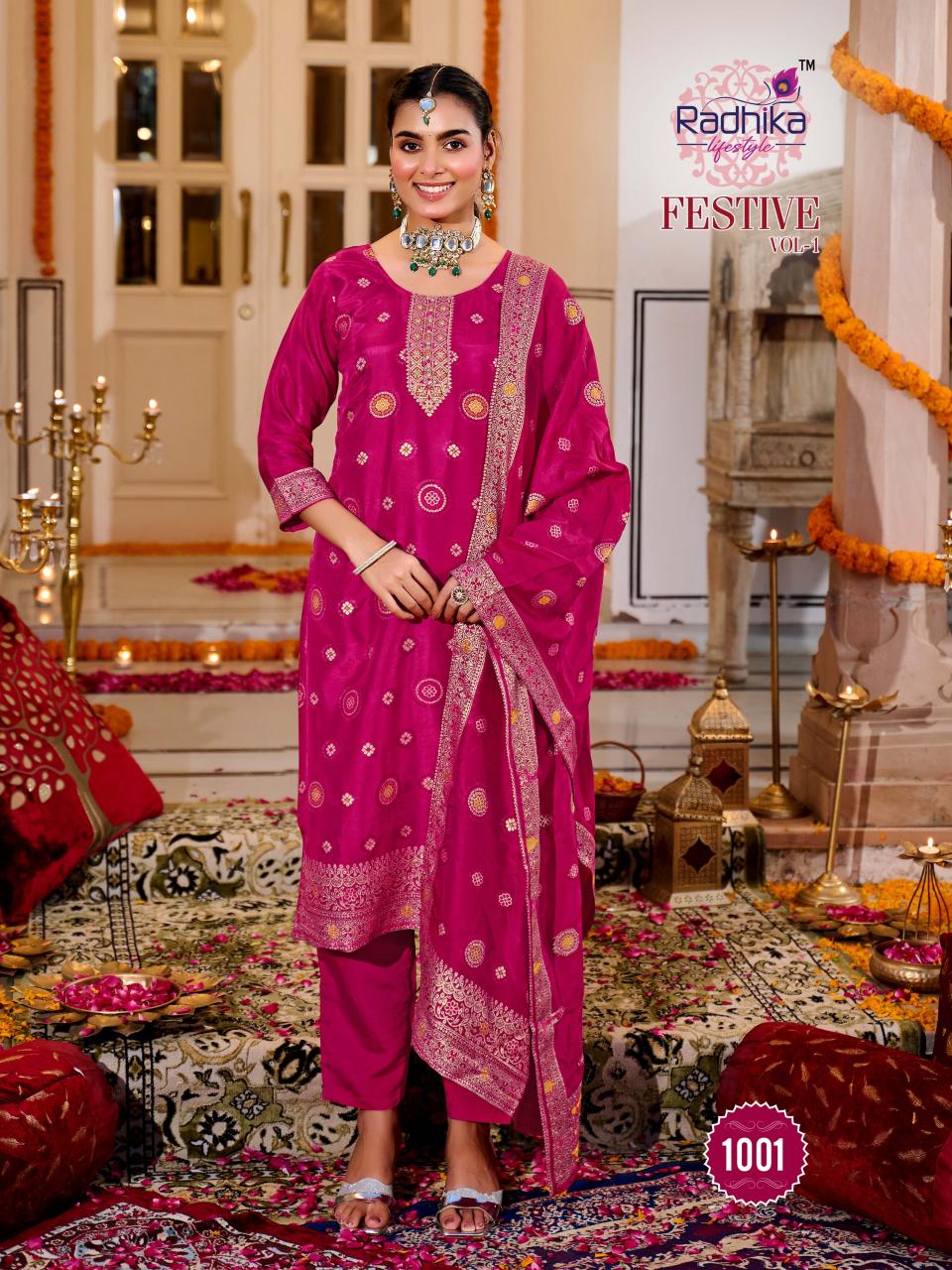 Radhika Lifestyle Festive vol 1 catalog branded kurtis eholesaler