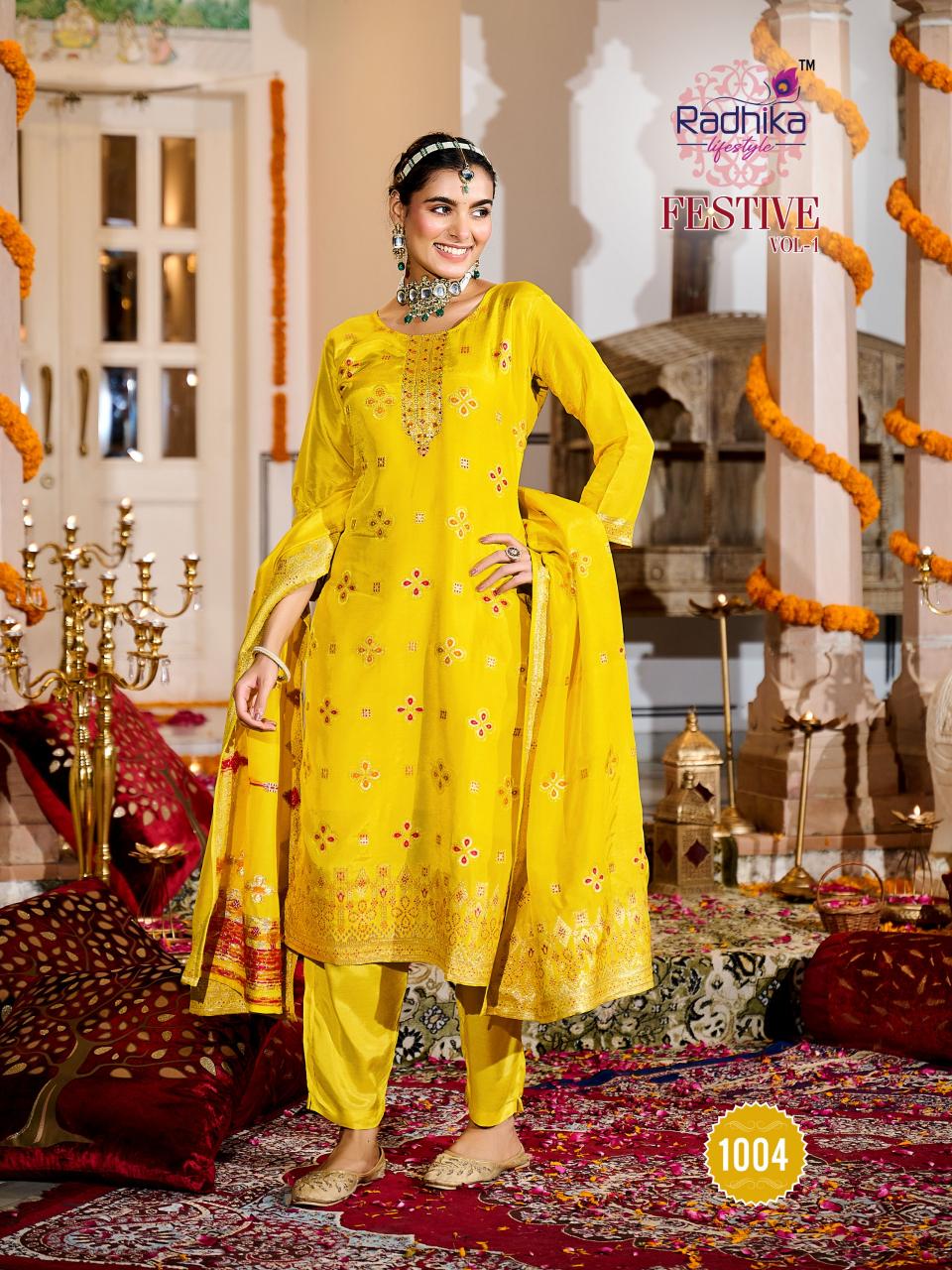 Radhika Lifestyle Festive vol 1 catalog branded kurtis eholesaler