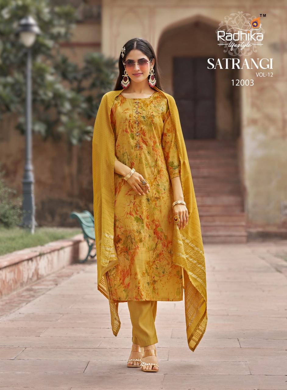 Radhika Lifestyle Satrangi vol 12 catalog ladies kurti wholesaler in ludhiana ludhiana punjab