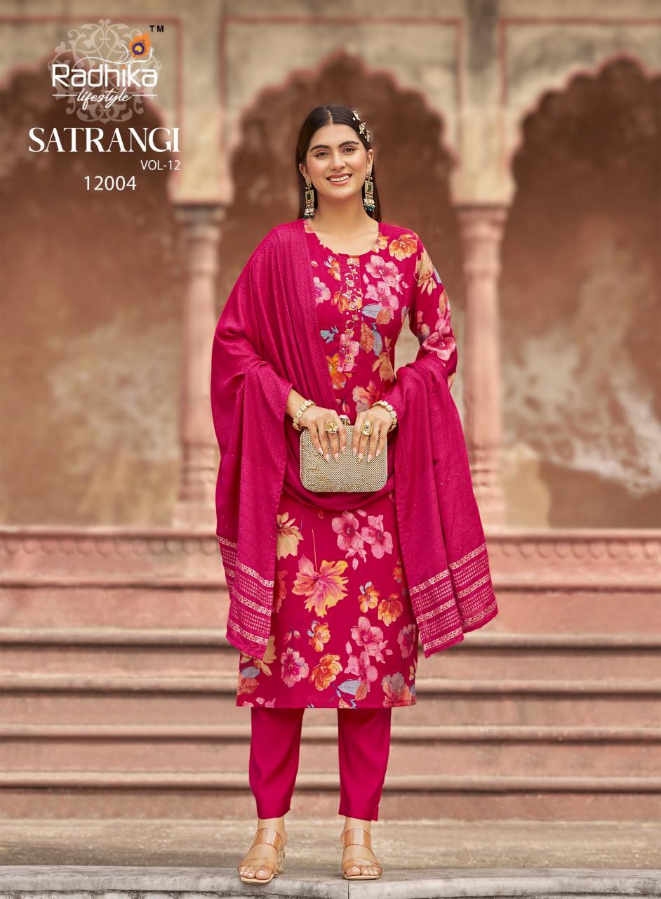 Radhika Lifestyle Satrangi vol 12 catalog ladies kurti wholesaler in ludhiana ludhiana punjab