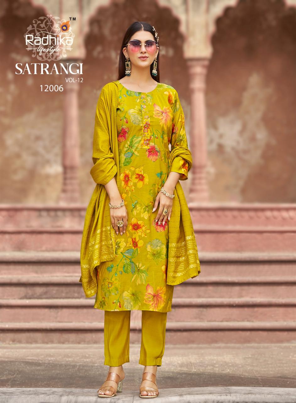 Radhika Lifestyle Satrangi vol 12 catalog ladies kurti wholesaler in ludhiana ludhiana punjab