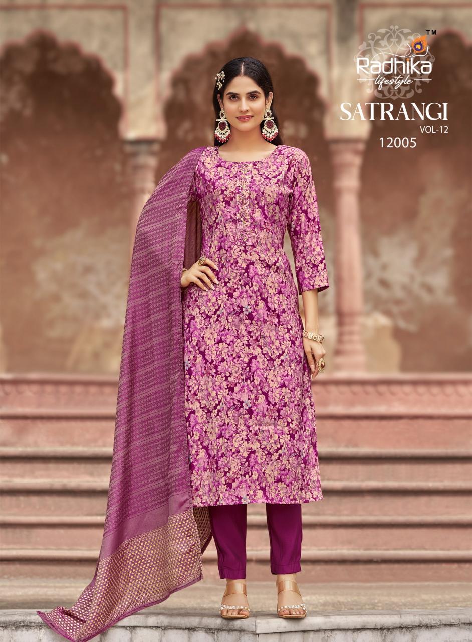 Radhika Lifestyle Satrangi vol 12 catalog ladies kurti wholesaler in ludhiana ludhiana punjab