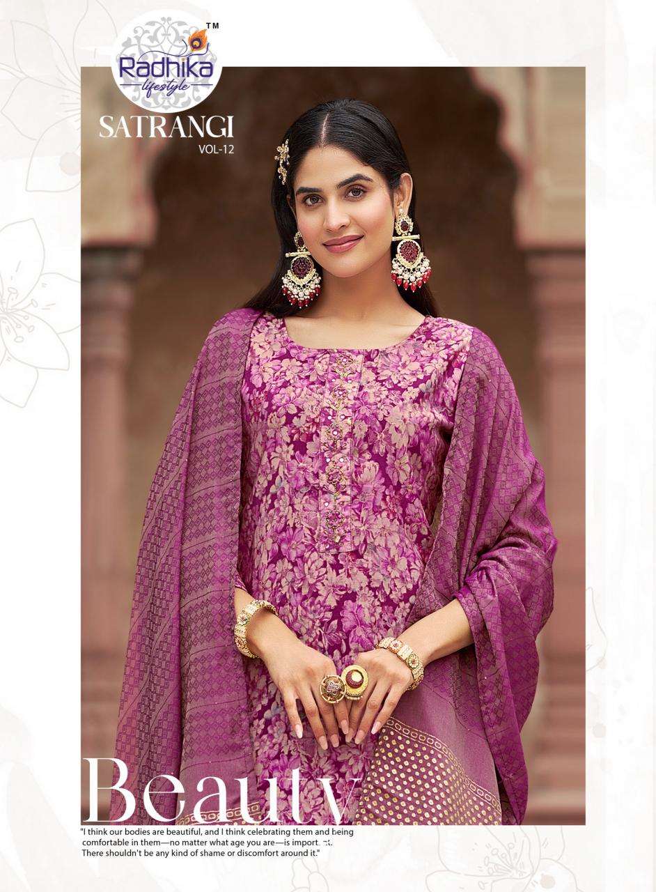 Radhika Lifestyle Satrangi vol 12 catalog ladies kurti wholesaler in ludhiana ludhiana punjab