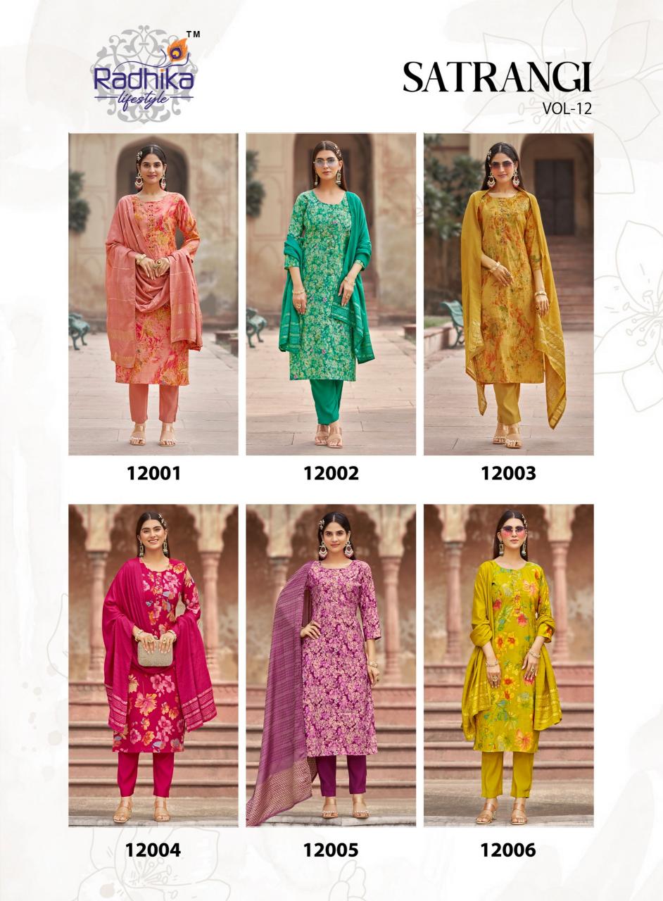 Radhika Lifestyle Satrangi vol 12 catalog ladies kurti wholesaler in ludhiana ludhiana punjab
