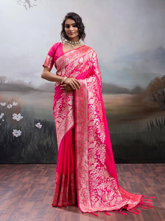 RAJWADA SILK by SHREE SHYAM FASHION fancy designer Soft SILK BLEND fabric saree wholesale with Fancy latkan