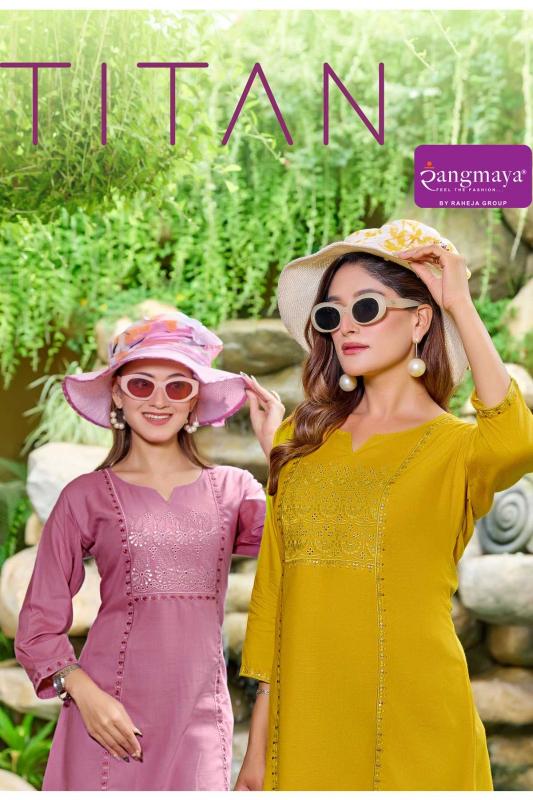 Rangmaya Titan catalog kurti leggings wholesale