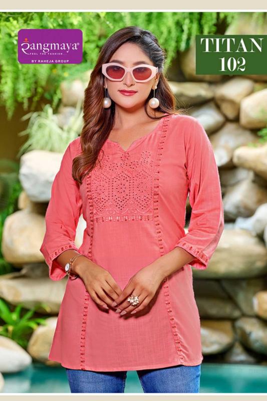 Rangmaya Titan catalog kurti leggings wholesale