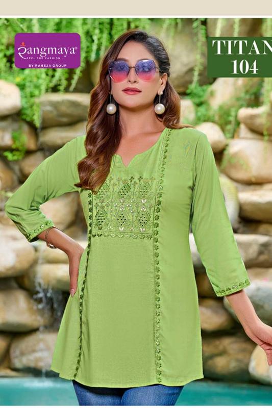 Rangmaya Titan catalog kurti leggings wholesale