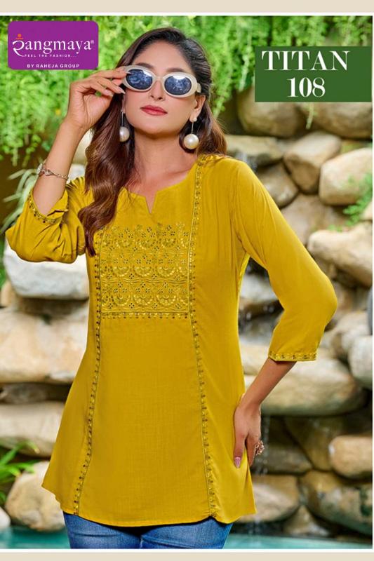 Rangmaya Titan catalog kurti leggings wholesale