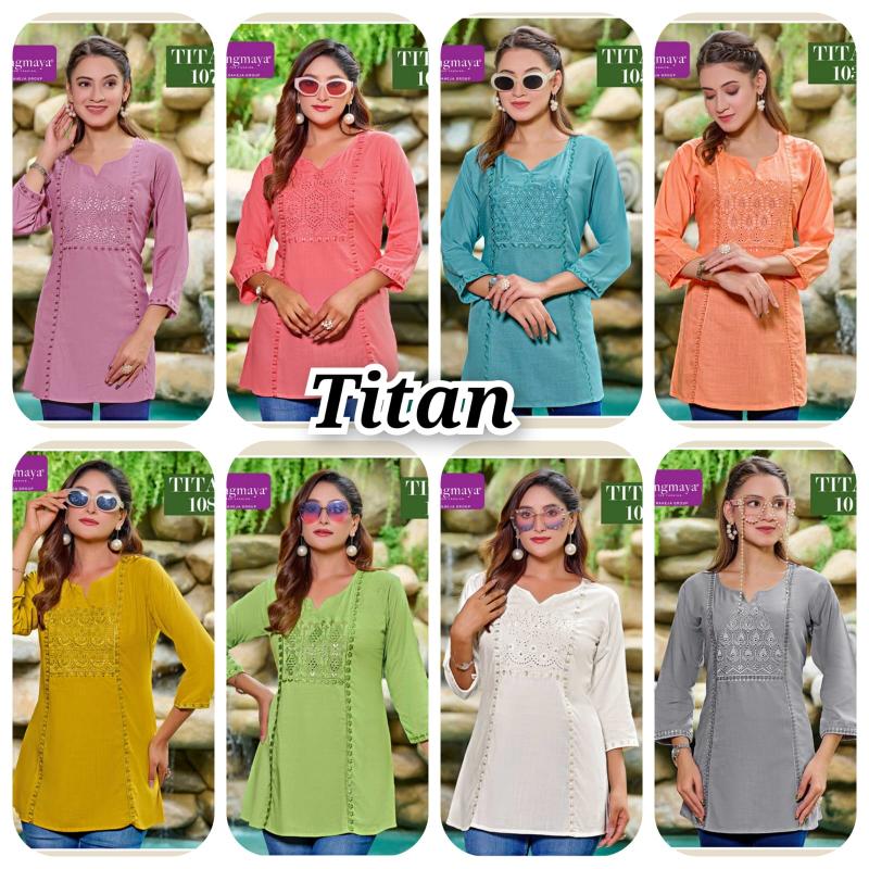 Rangmaya Titan catalog kurti leggings wholesale