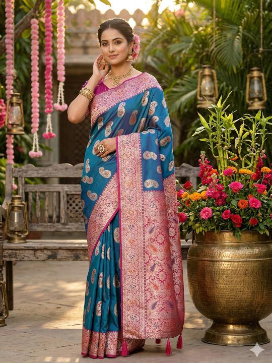 RASHMIKA SILK by shree shyam fashion fancy designer Soft Silk Blend sarees