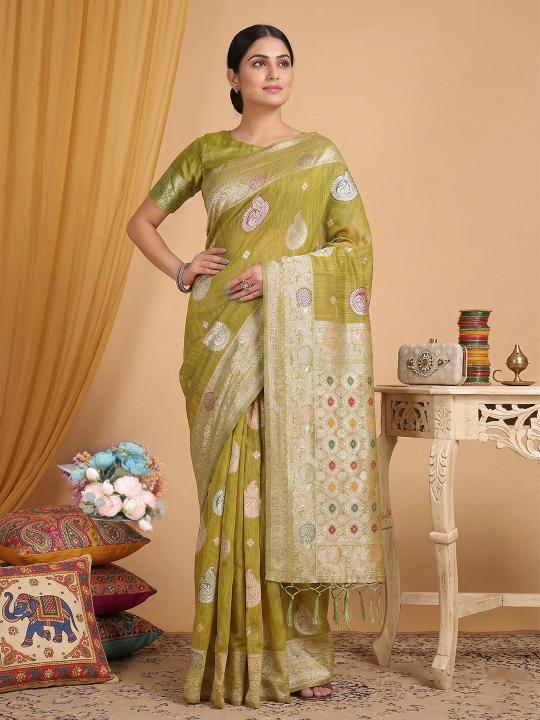 Riwaaz by SHREE SHYAM FASHION fancy designer LINEN COTTON sarees
