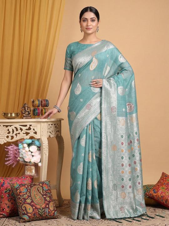 Riwaaz by SHREE SHYAM FASHION fancy designer LINEN COTTON sarees