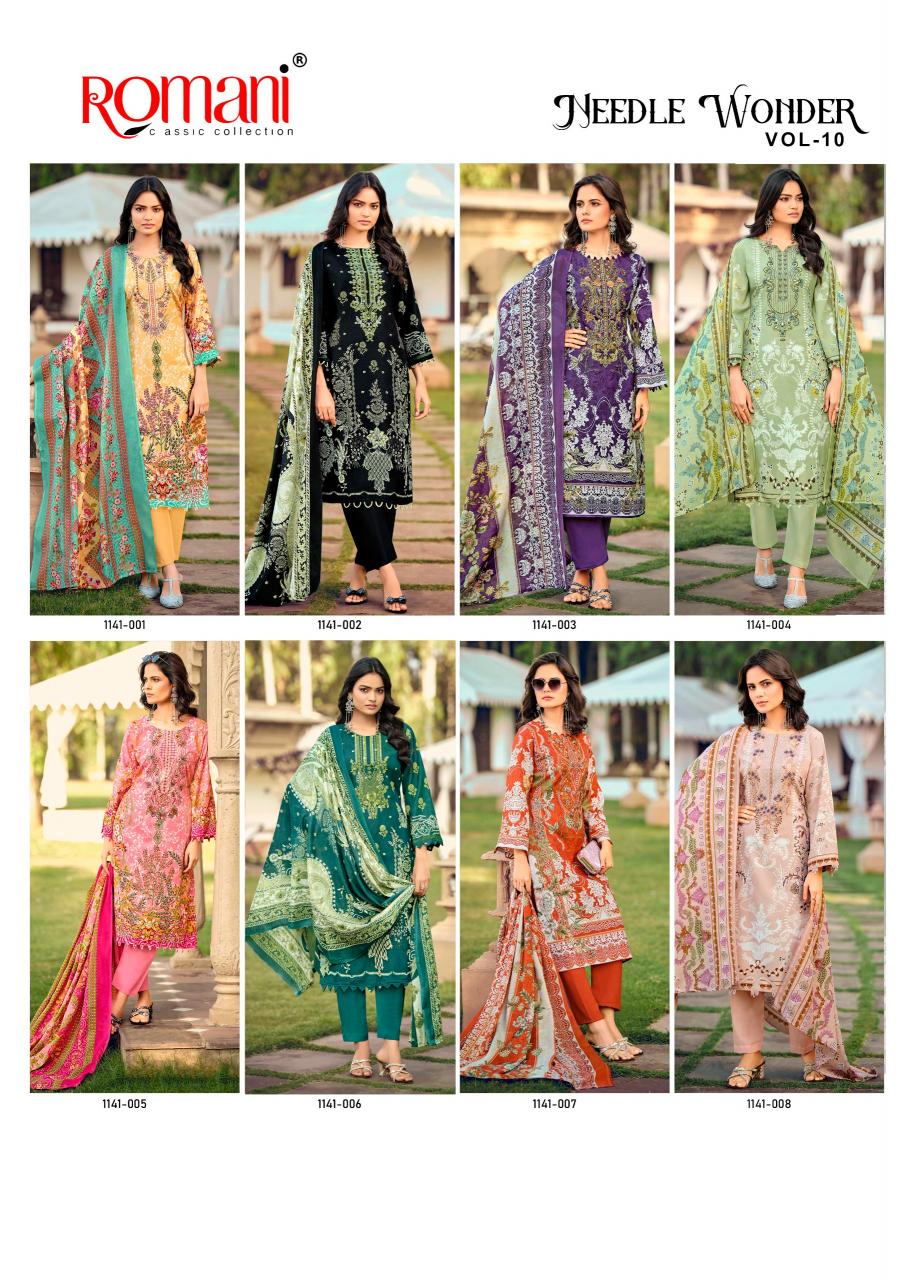 Romani Needle Wonder Vol 10 catalog surat dress material market