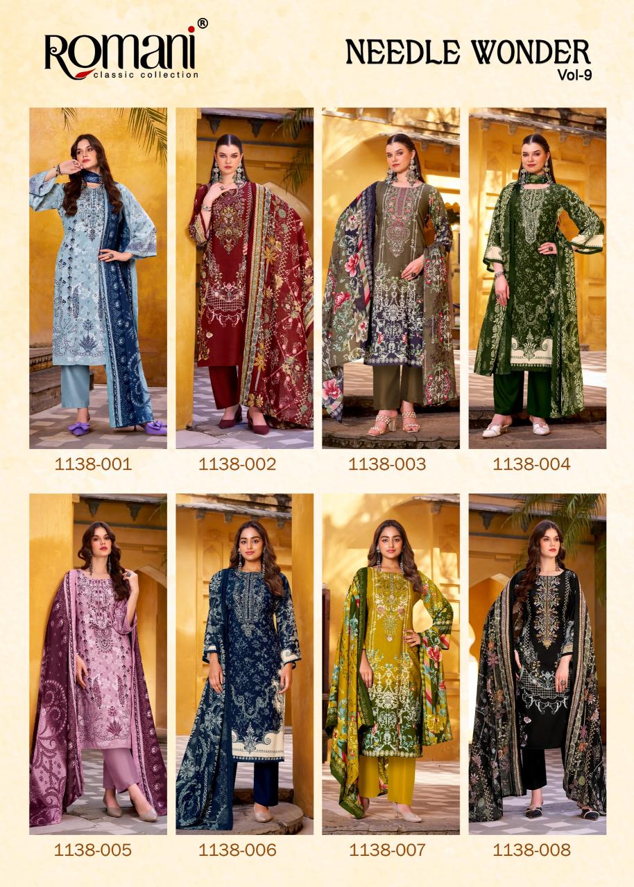 Romani Needle Wonder Vol 9 catalog wholesale ladies dress material market in surat