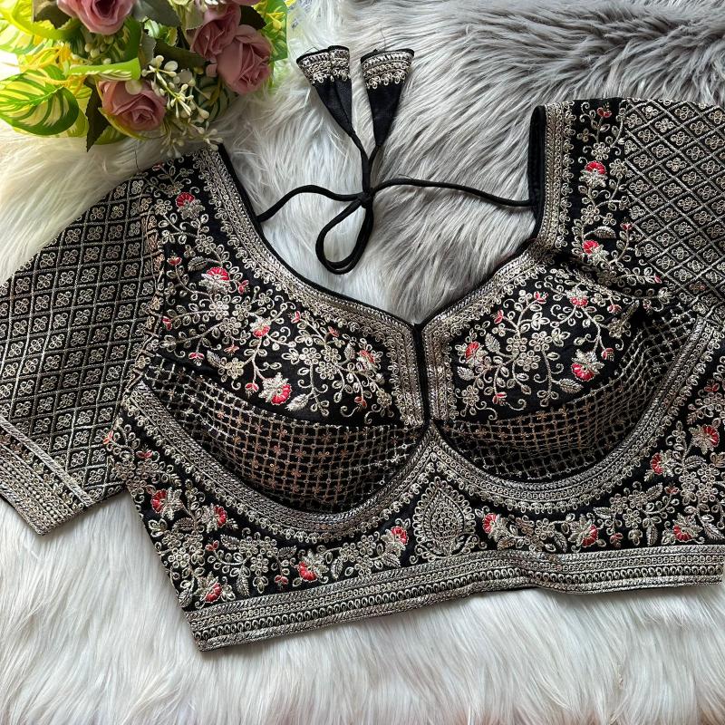 Sabella Heavy Gold Jari catalog desginer work wedding blouse