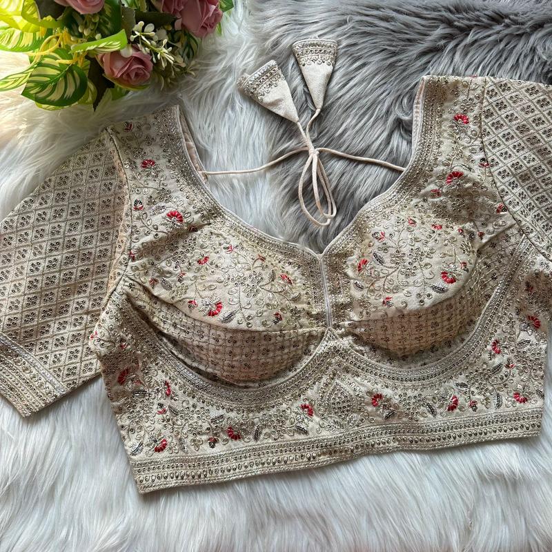 Sabella Heavy Gold Jari catalog desginer work wedding blouse