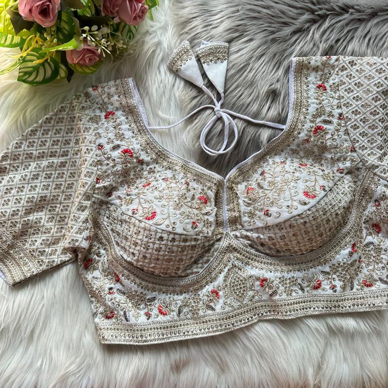 Sabella Heavy Gold Jari catalog desginer work wedding blouse