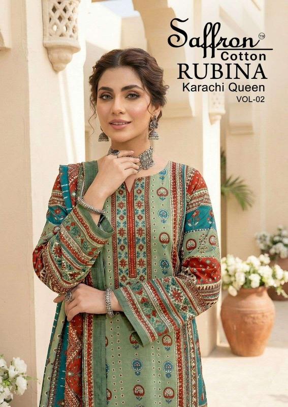 Saffron Cotton Rubina Vol-2 – Pakistani Kurti Pant With Dupatta - Wholesale Catalog