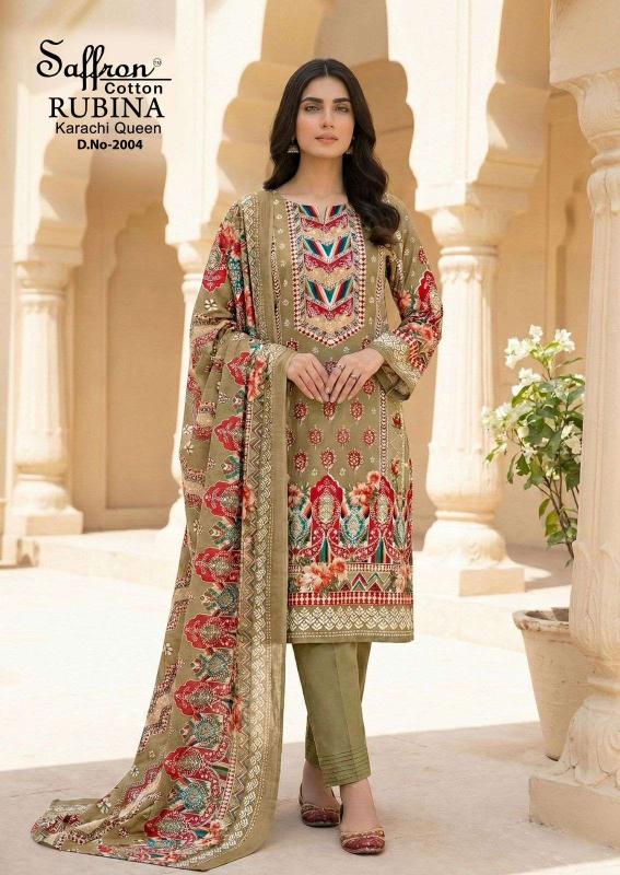 Saffron Cotton Rubina Vol-2 – Pakistani Kurti Pant With Dupatta - Wholesale Catalog