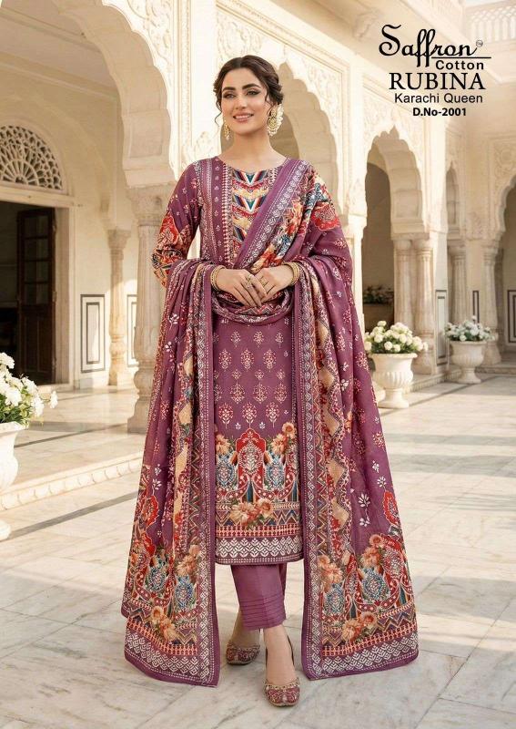 Saffron Cotton Rubina Vol-2 – Pakistani Kurti Pant With Dupatta - Wholesale Catalog