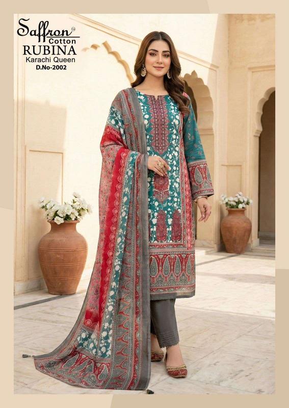 Saffron Cotton Rubina Vol-2 – Pakistani Kurti Pant With Dupatta - Wholesale Catalog