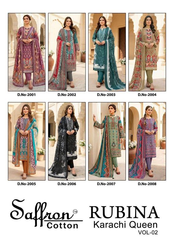 Saffron Cotton Rubina Vol-2 – Pakistani Kurti Pant With Dupatta - Wholesale Catalog