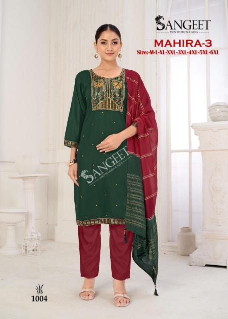 Sangeet Mahira Vol 3 Catalog rayon kurti meteriale wholesale